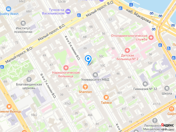 Первая профессорская клиника «Стоматология - СПб» на карте