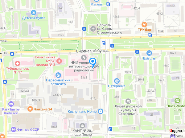 НИИ урологии на карте