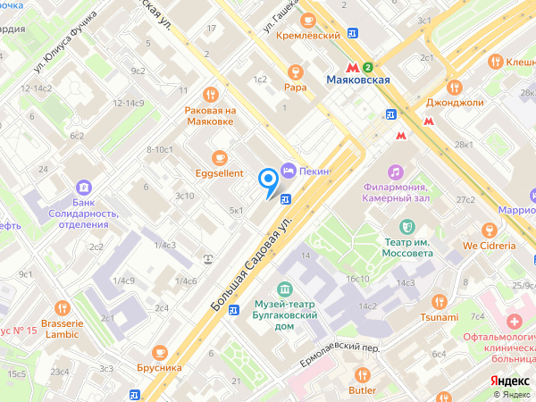 При гостинице Пекин на карте