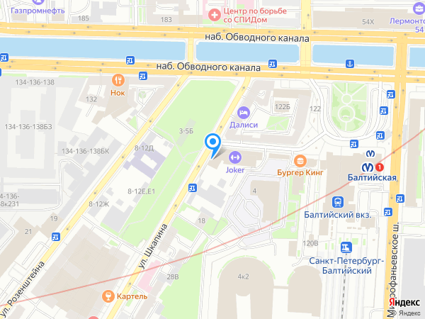 Балтийские бани на карте