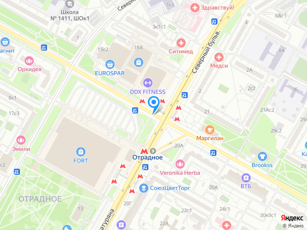 Отрада на карте