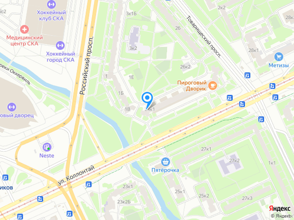 ГК Экотон по адресу ул. Коллонтай д. 24 корп.1 на карте