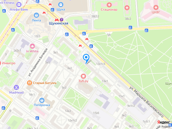 Стоматология НА ВАСИЛЕВСКОГО на карте