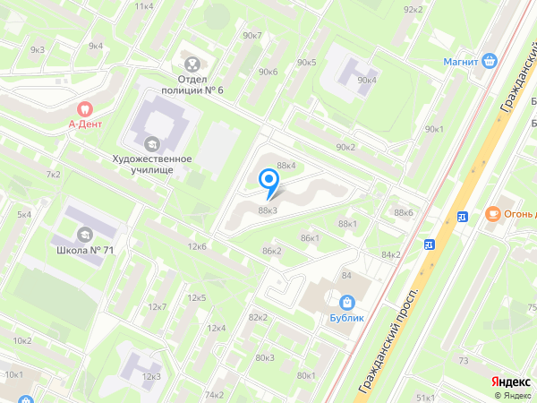 Петербургские Просторы на карте