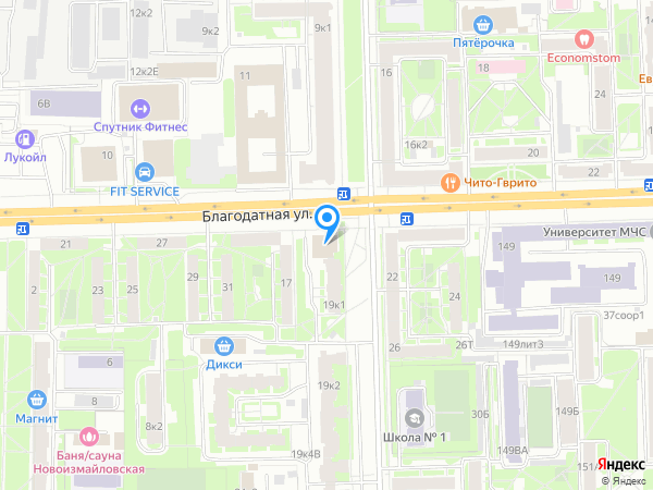 Клиника проблем позвоночника доктора Шмакова на карте