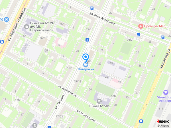 МЕДАЙЛЕНД на карте