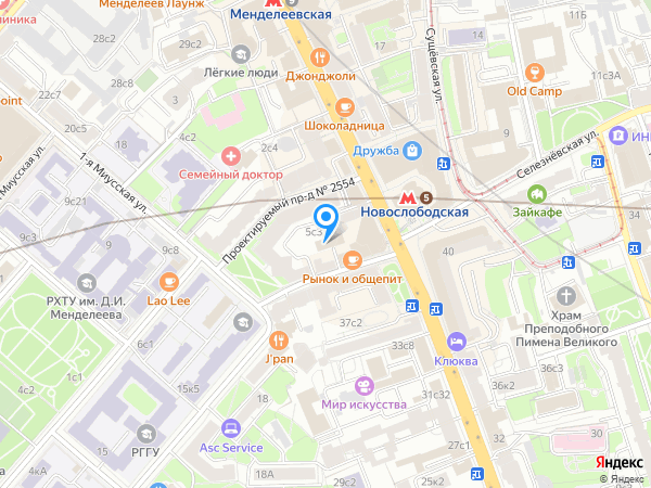 КОРОЛЕВСТВО УЛЫБОК м. Новослободская на карте