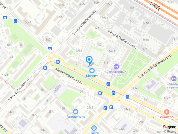 Сеть стоматологических клиник ВАОДЕНТ на карте