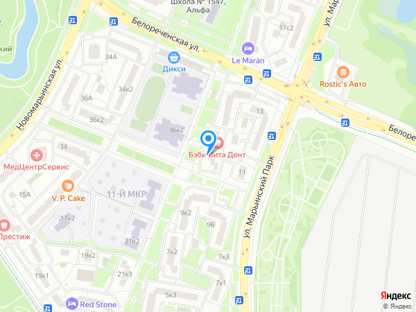 Стоматологическая клиника БЕЛЛА ВИТА ДЕНТ на карте
