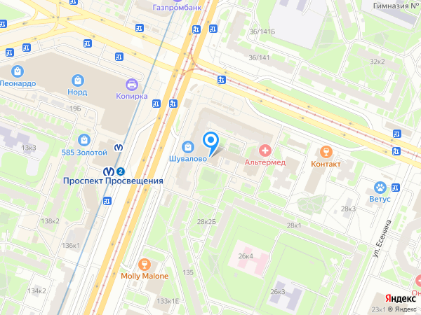 Стоматология АС-СТОМ по адресу пр-т Энгельса, д. 139, корп. 1 на карте