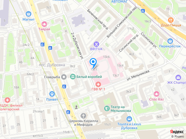 Стоматология НА ДУБРОВКЕ на карте
