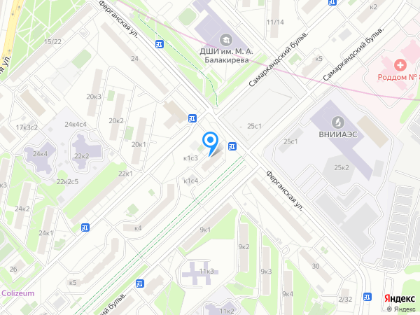 На Самаркандском на карте