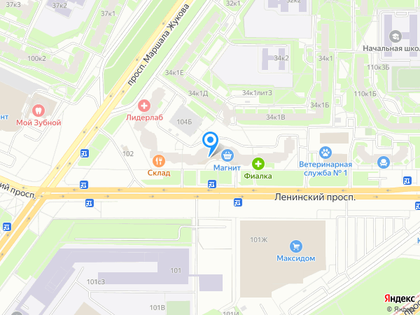 Фиалка на карте