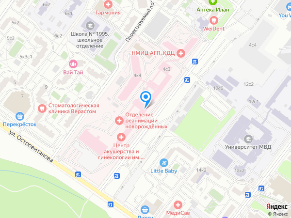 НЦАГиП имени В.И. Кулакова на карте