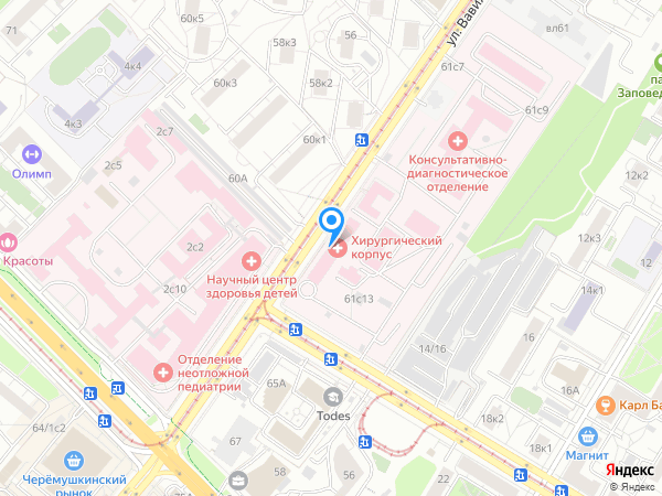 Клиника травматолога-ортопеда доктора Сиротина И.В. на карте