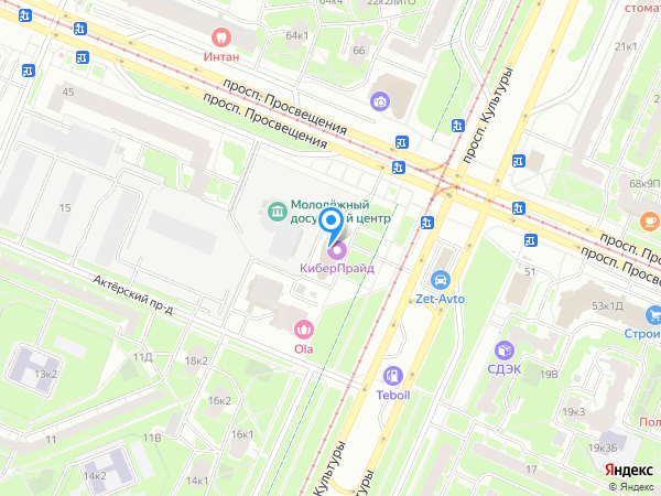 Центр красоты OLA по адресу пр-т Просвещения 49 на карте