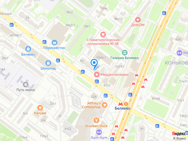 «МедЦентрСервис» на Беляево на карте