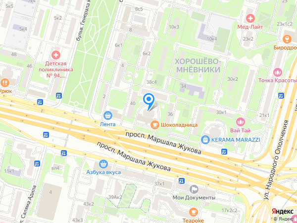 «Ниармедик» на Полежаевской на карте