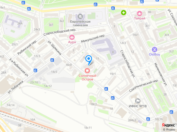 Солнечный остров на карте
