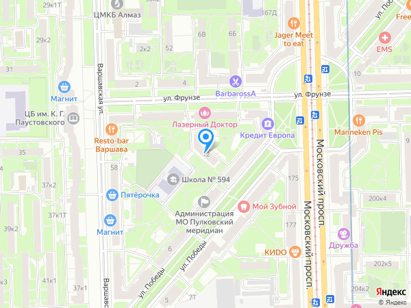 Клиника Бобыря на карте
