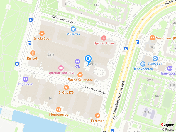 ЖЕМЧУЖИНА СЕВЕРА по адресу ул. Кораблестроителей, д. 32, корп. 1 на карте