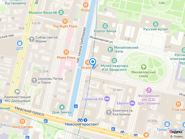 Медицинский центр на Итальянской на карте
