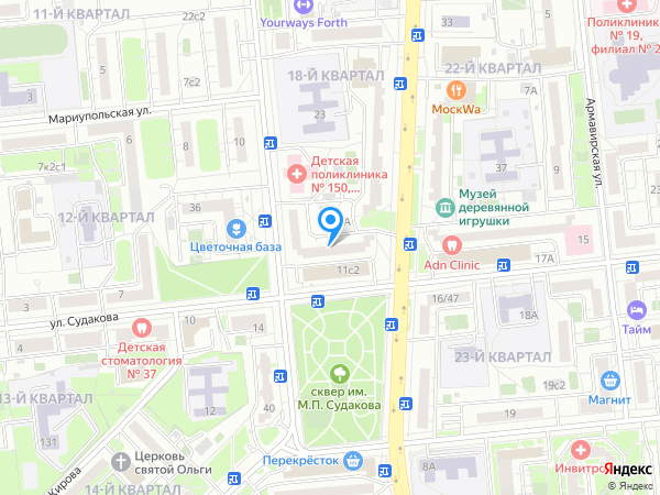 Стоматология НА СУДАКОВА на карте