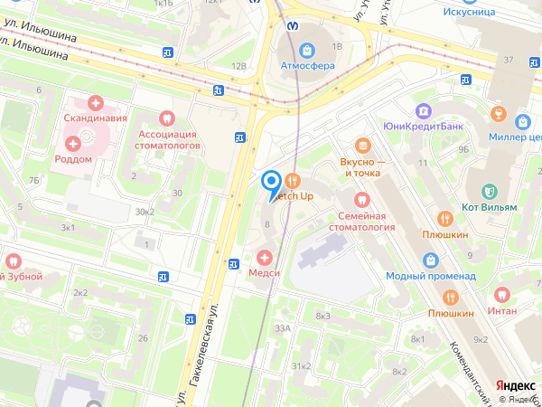 СЕМЕЙНАЯ СТОМАТОЛОГИЯ по адресу пл. Комендантская, д. 8 на карте
