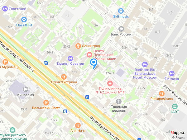 Евразийская клиника EA Clinic на ул.Правды на карте