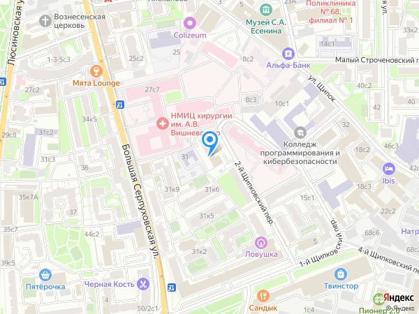 Московско-Парижского банка на карте